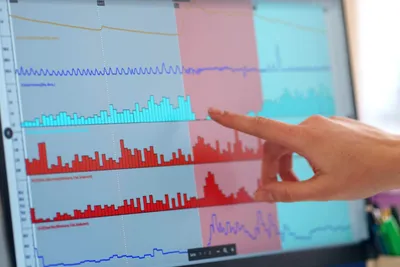 Evaluation of the training data on a screen