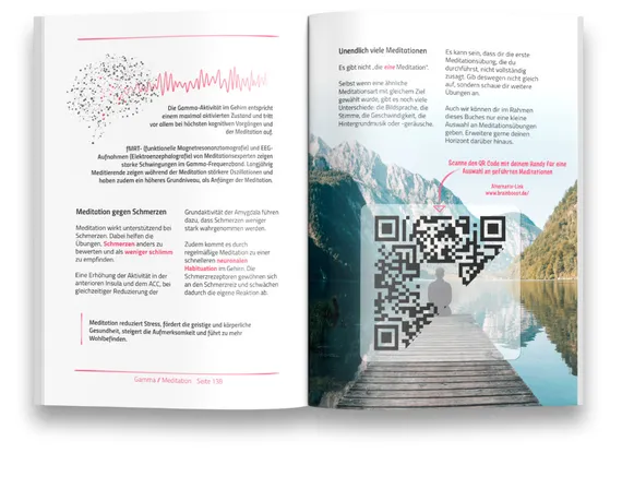 Book pages on meditation